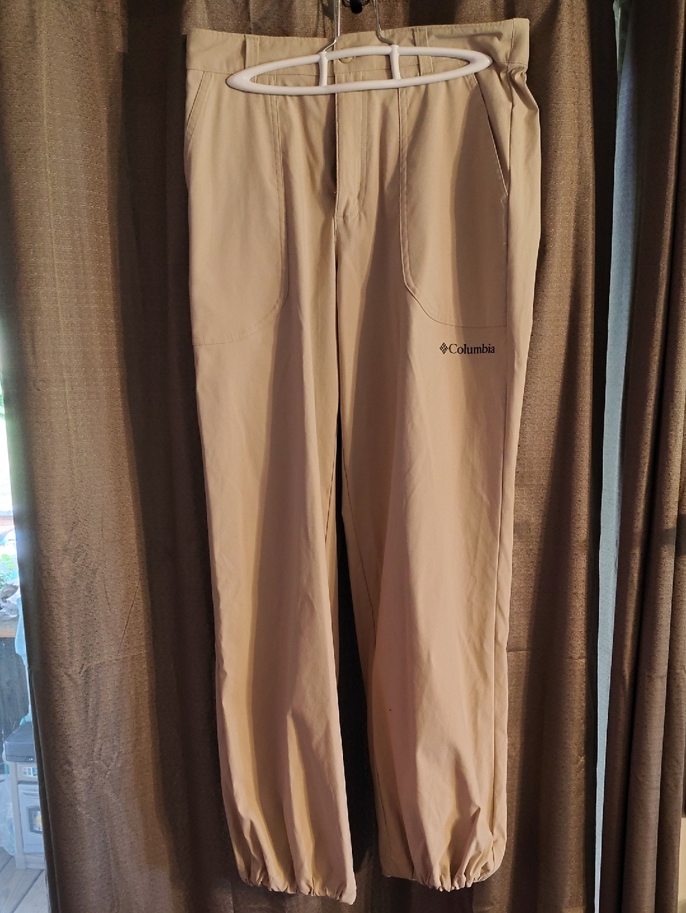 Columbia Uni Sex Tan Patch Pocket Pants with Elastic Waist And Cuffs